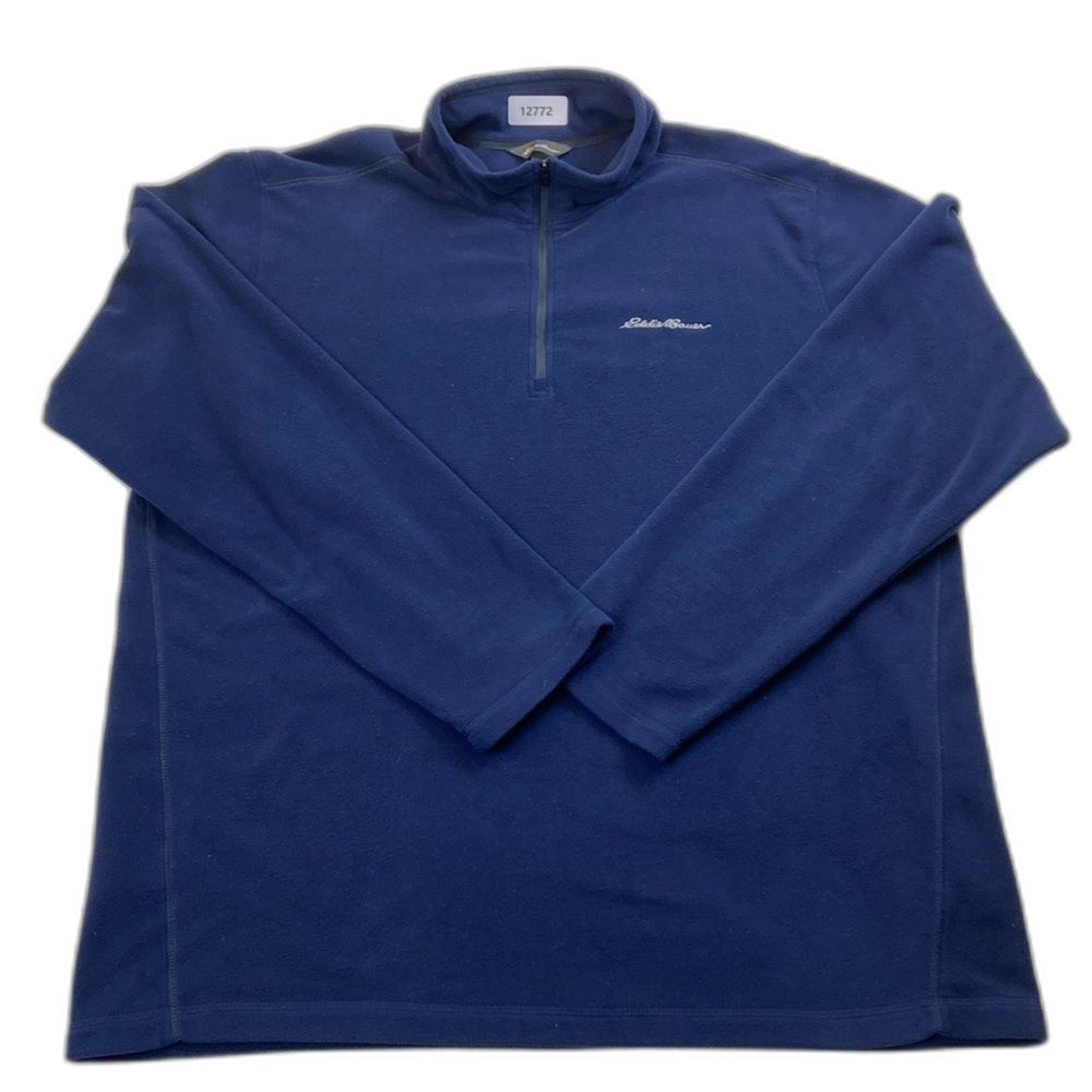 Eddie Bauer Mens fleece pullover quarter zip sweatshirt adult TXL lightweight